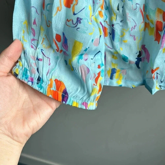 APNY Colorful Blouse | Watercolor Blouse | APNY | APNY | APNY | APNY | APNY - Picture 5 of 8